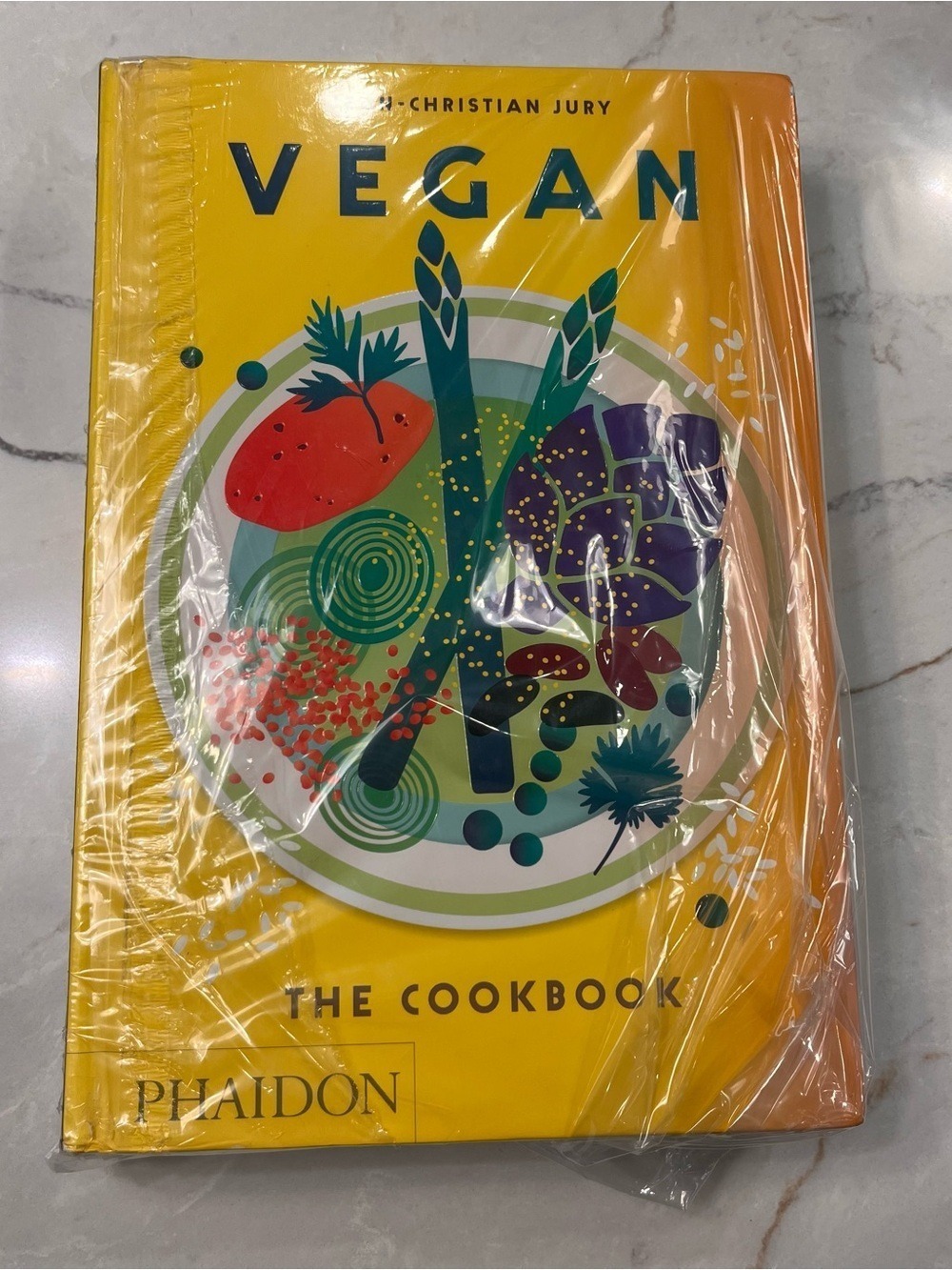 Phaidon Vegan The Cookbook - Bright Yellow Cover with Multicolor Illustration